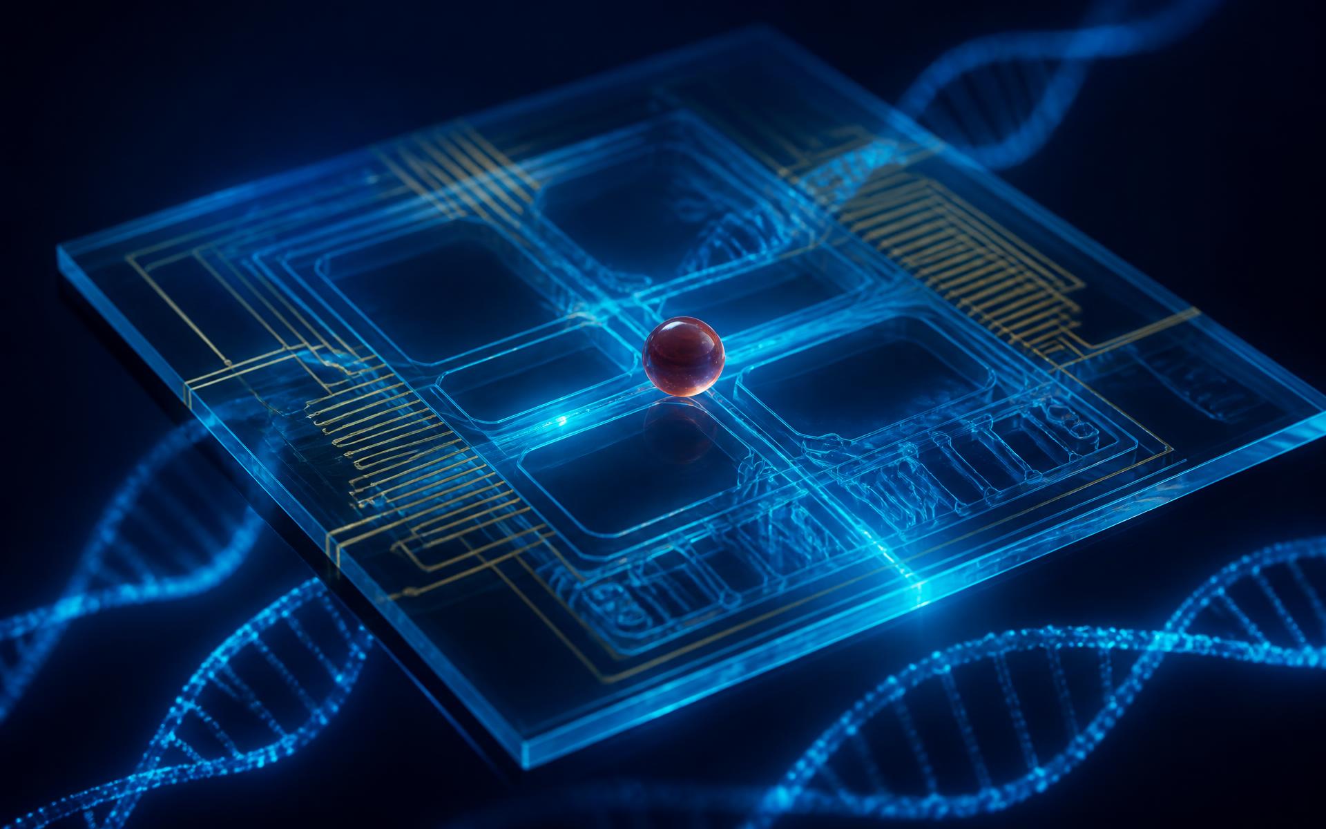 Electrochemical biosensor chip with a droplet of blood plasma